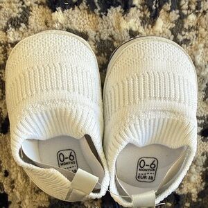 Cozy White Baby Slip-On Shoes